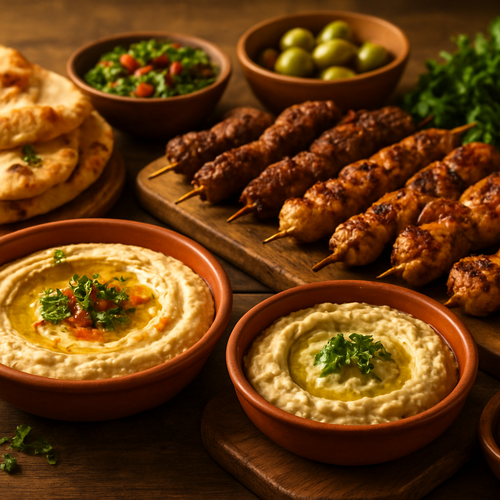 Freshly prepared Lebanese and Mediterranean catering platters